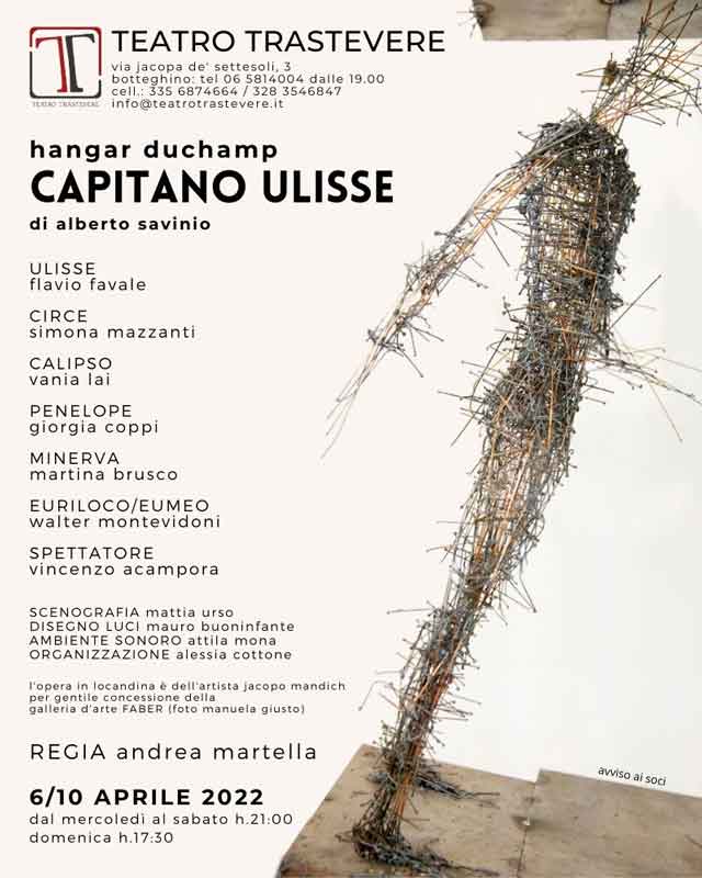 Teatro Trastevere in scena “Capitano Ulisse”.
