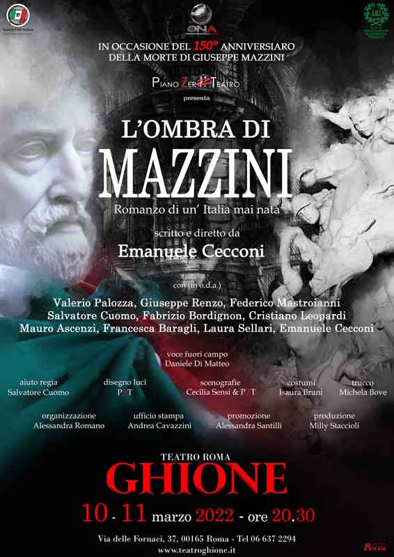Teatro Ghione in scena “L’Ombra di Mazzini”.