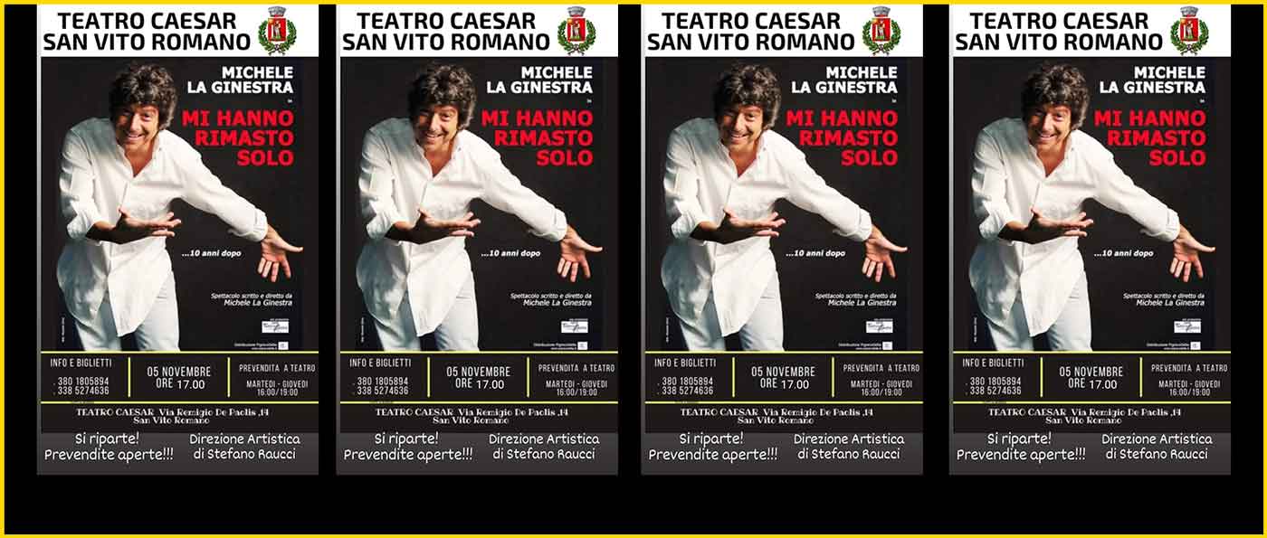 Michele La Ginestra al Teatro Caesar