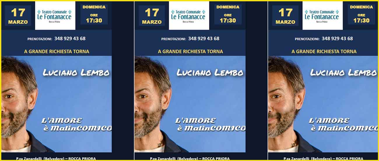 Luciano Lembo “L'amore é MalinCOMICO”.