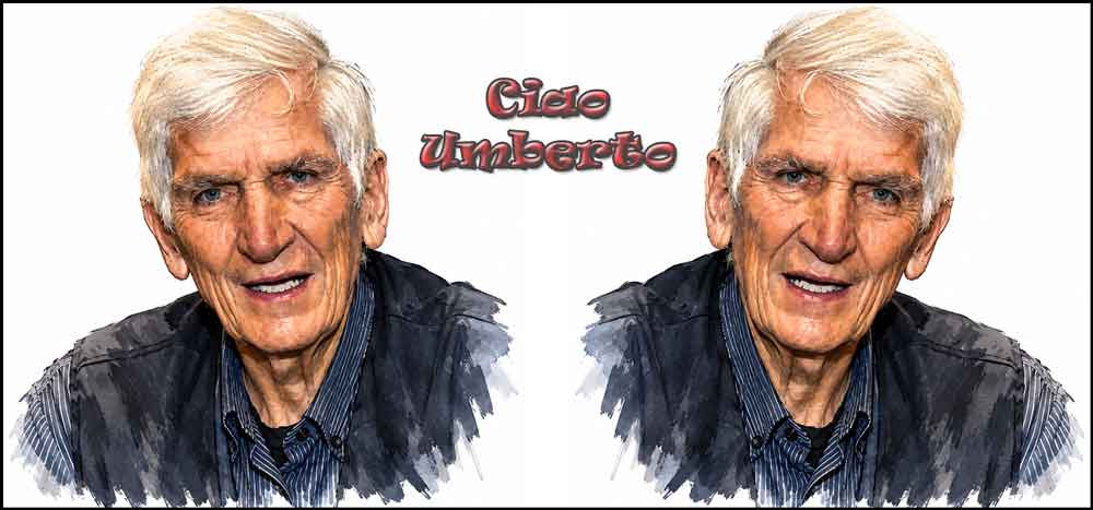 Ritratto illustrato del fotografo Umberto Pizzi