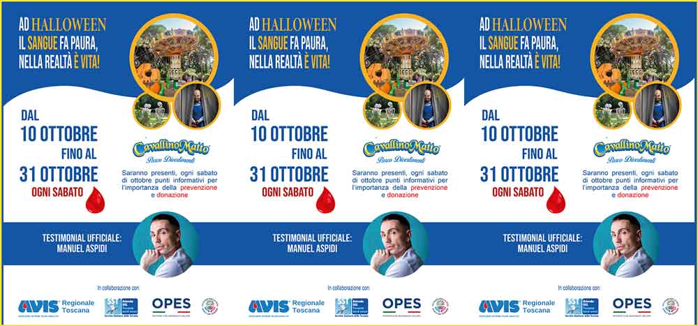Campagna sulla donazione del sangue durante Halloween al CavallinoMatto