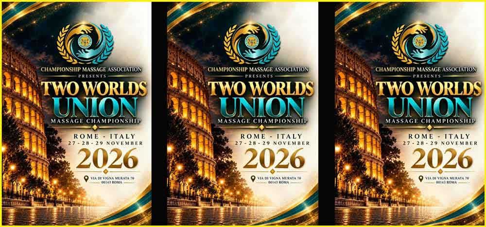 Mondiali di massaggio a Roma Two Worlds Union Massage Championship 2026