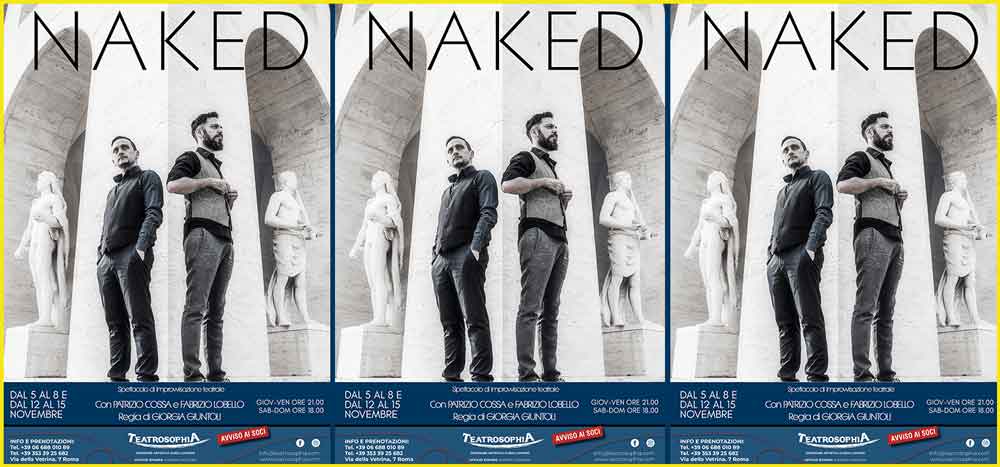 Naked spettacolo di improvvisazione teatrale a Teatrosophia Roma