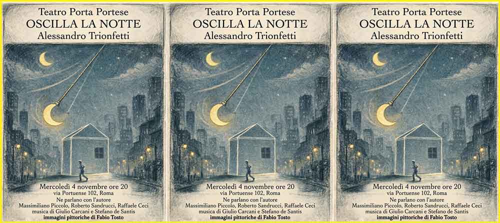 Oscilla la notte raccolta poetica di Alessandro Trionfetti pubblicata da Interno Libri