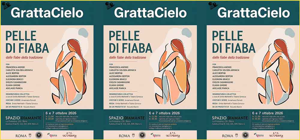 Le otto protagoniste dello spettacolo Pelle di fiaba a Roma